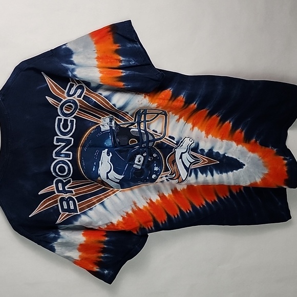 Denver Broncos Tie dye Mens tshirt vintage Missing tag, I believe size is XL - Picture 3 of 3